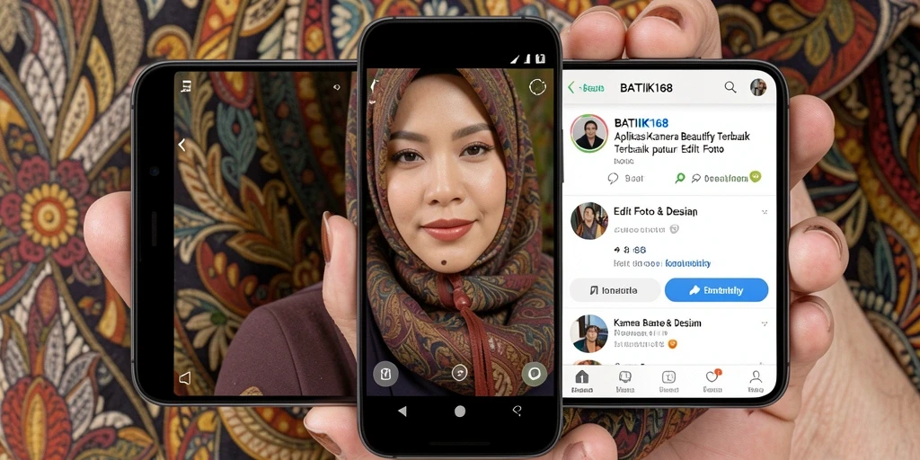 Tampilan antarmuka user-friendly aplikasi BATIK168 untuk edit foto.