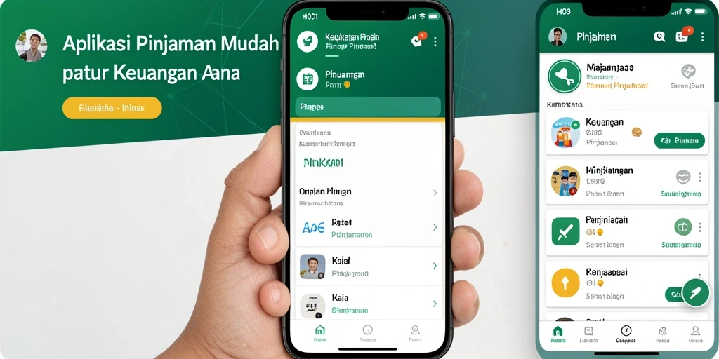 Tampilan antarmuka H03 yang modern dengan fitur pinjaman yang efisien.
