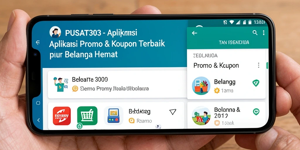 Screenshot aplikasi PUSAT303 menampilkan antarmuka pengguna yang intuitif.