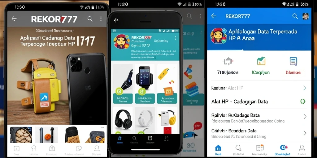 Antarmuka pengguna REKOR777 saat melakukan cadangan data.
