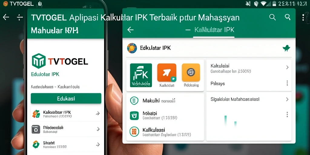 Tampilan antarmuka kalkulator IPK TVTOGEL yang sederhana dan fungsional.