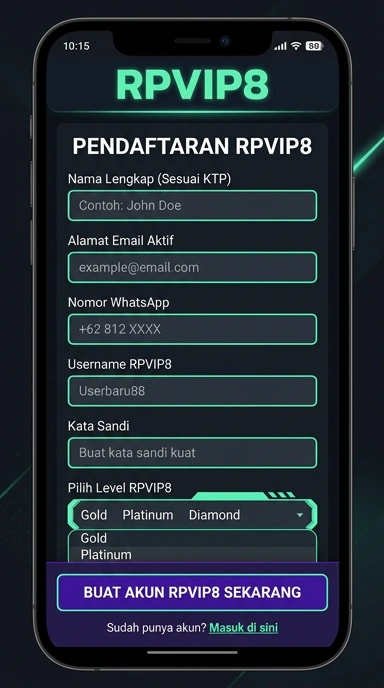 Panduan Registrasi Akun Baru rpvip8 Untuk Pengguna Android